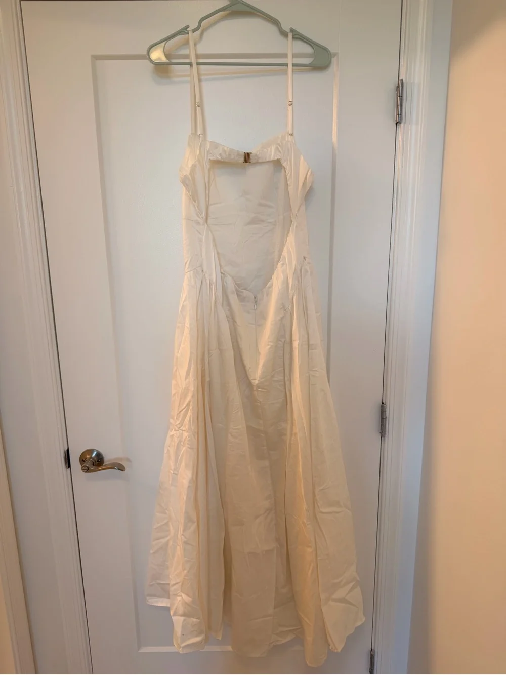 Abercrombie & Fitch White Spaghetti Strap Maxi Dress